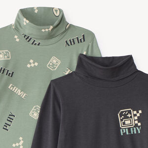 Lot de 2 sous-pulls à col roulé garçon 