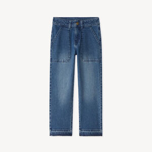 Jean droit garçon print en relief Vintage Sport 