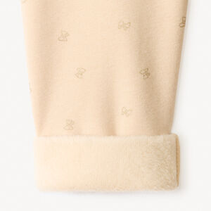 Jogging molleton imprimé nœuds pailletés pour bébé fille 