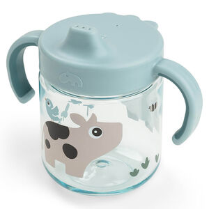 Tasse d'apprentissage Tiny farm Bleu 