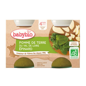Petit pot pomme de terre et épinard bio - 2x130g 