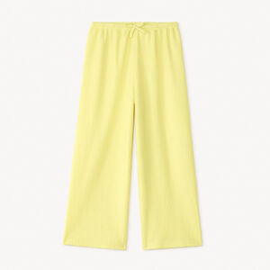 Pantalon fluide en jersey texturé uni pour fille 