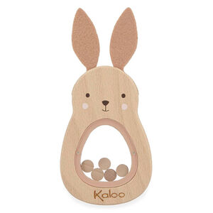 Hochet Lapin a Sons en Bois  