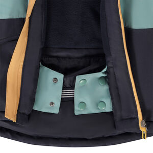 Blouson de ski effet color block à capuche amovible pour garçon 