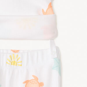 Set de pyjama court 2 pièces imprimé tortues pour bébé garçon 