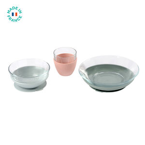 Coffret repas en verre 3 pièces - Eucalyptus 