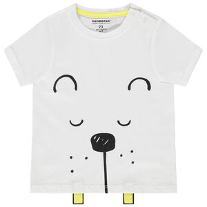 T-shirt manches courtes en coton à animal printé 