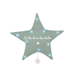 Veilleuse musicale étoile "La tête dans les étoiles" - Menthe 