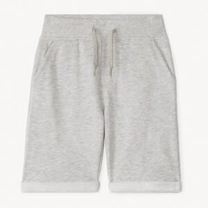 Bermuda en molleton uni à taille élastiquée pour garçon 