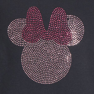 Sweat fille en molleton strass Minnie Disney 
