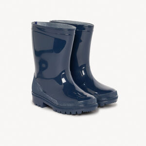 Bottes de pluie vernies unies marine pour bébé garçon  