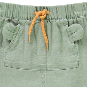 Bermuda uni avec poche kangourou ludique pour bébé garçon 