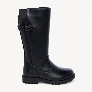 Bottes cavalière noire à boucle pour fille 