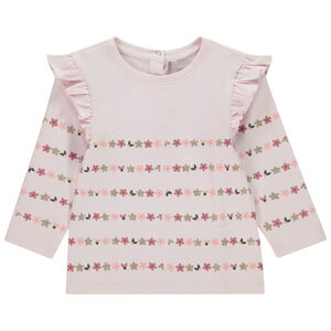 Marinière volantée à rayures fantaisie pour bébé fille 