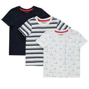 Lot de 3 t-shirts manches courtes en coton 