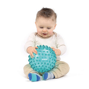 Balle sensorielle à picots bleu 