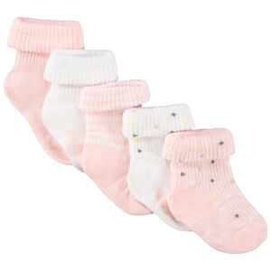 Lot de 5 paires de chaussettes en rib pour bébé prématuré 