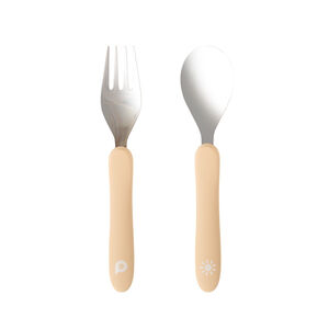 Set de couvert cuillère et fourchette Miamix - beige 