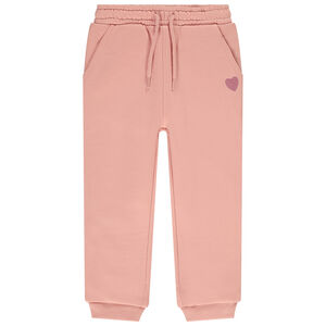 Jogging uni broderie cœur pour bébé fille 