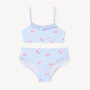 Maillot de bain 2 pièces motif cerise pour fille 