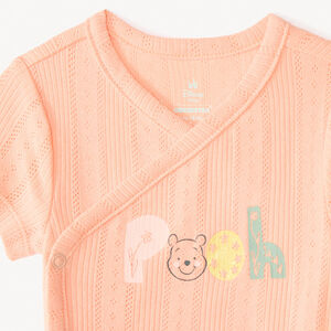 Lot de 3 bodies en pointelle à manches courtes Winnie Disney pour bébé fille 
