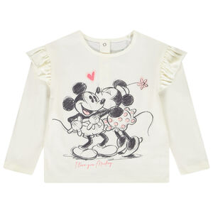 T-shirt manches longues Mickey & Minnie Disney pour bébé fille 