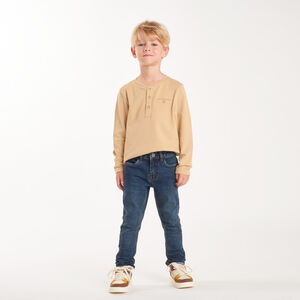Jean slim en denim avec coutures contrastées pour garçon 