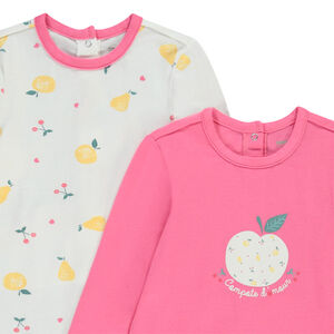 Lot de 2 dors-bien en jersey fantaisie pour bébé fille 
