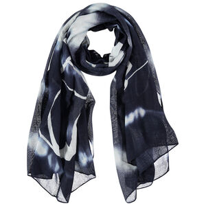 Chèche effet tie and dye à imprimé requin 