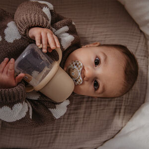 Biberon à anses 150ml Wild&Free jour/nuit marron 