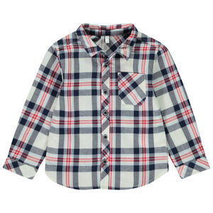 Chemise manches longues à carreaux + poche pour bébé garçon  