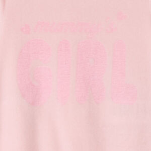 Dors-bien en velours print "Mummy's girl" pour bébé fille 