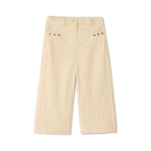 Pantalon en velours côtelé bébé fille motif fruits 