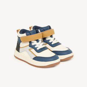 Baskets montantes garçon lacets et velcro 