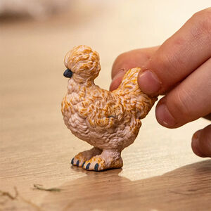 Figurine poule soie 