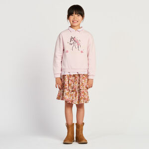 Jupe volantée imprimé floral pour fille 