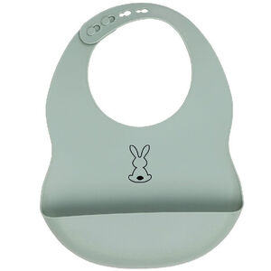 Bavoir réglable avec Bac récupérateur - Silicone - Vert 