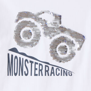 T-shirt manches longues à sequins magiques pour garçon 