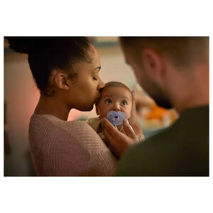 Sucette 100% Silicone Soothie +0m - Bleu - 2 pièces 