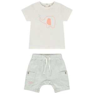 Ensemble 2 pièces avec bermuda rayé pour bébé garçon 