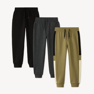 Lot de 3 pantalons de jogging garçon en molleton 