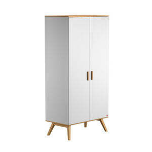 Armoire 2 portes Nautis - Blanc / Bois 