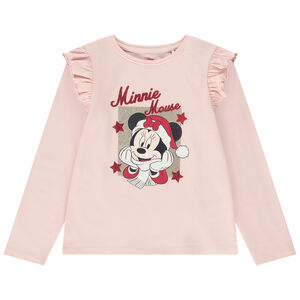 T-shirt manches longues glitter print Minnie Disney pour fille 