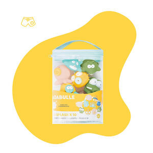 Lot de 10 jouets de bain rigolo spash + sac 