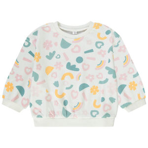 Sweat oversize imprimé arty pour bébé fille 