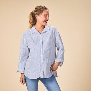 Chemise manches longues rayée pour femme 