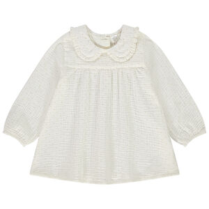 Tunique manches longues à pois dorés pour bébé fille 