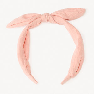 Serre-tête en tissu à nœud pour fille 