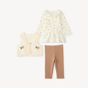 Ensemble 3 pièces bébé fille motif Minnie Disney 