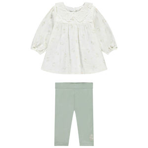 Ensemble 2 pièces avec tunique imprimé chats pour bébé fille 